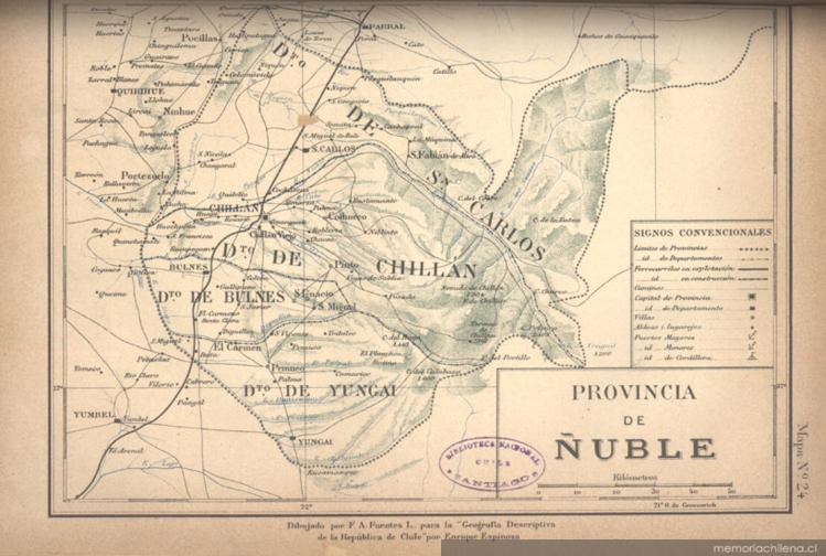 Provincia de Ñuble, hacia 1885