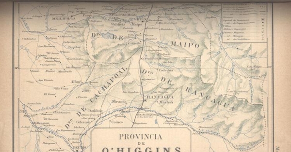 Provincia de O'Higgins, hacia 1885