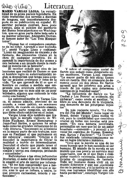Mario Vargas Llosa.