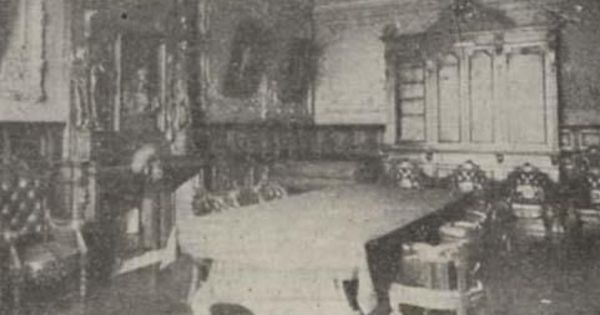 Sala de reuniones de El Mercurio de Valparaíso, ca. 1918
