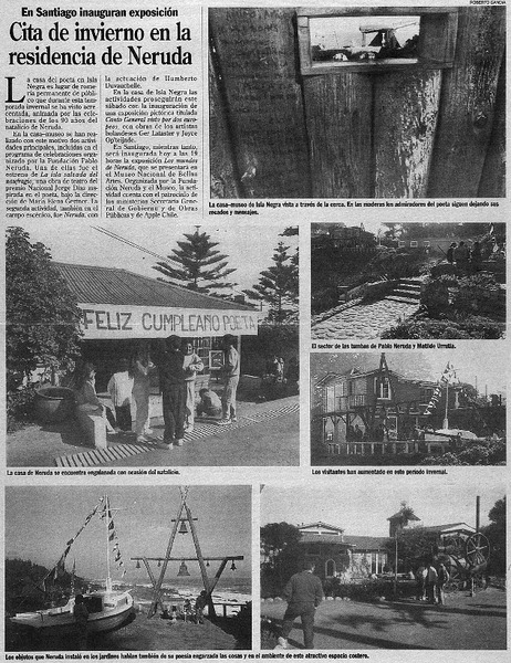 Cita de invierno en la residencia de Neruda.