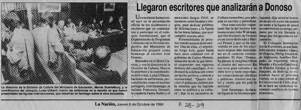 Llegaron escritores que analizarán a Donoso