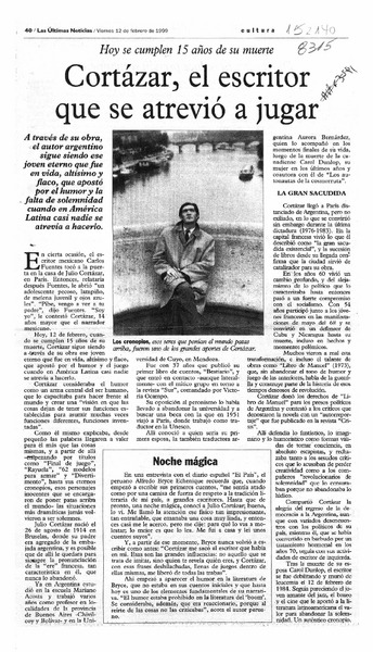 Cortázar, el escritor que se atrevió a jugar