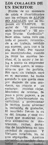 Los collages de un escritor