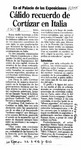 Cálido recuerdo de Cortázar en Italia  [artículo].