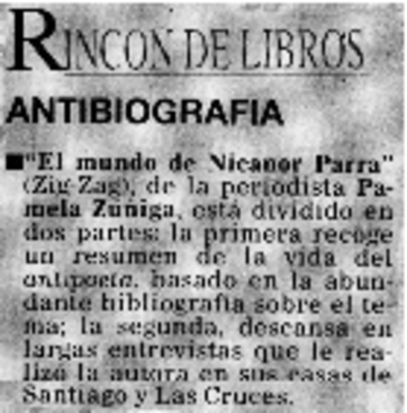 Antibiografía.