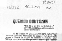 Querido Cortazar