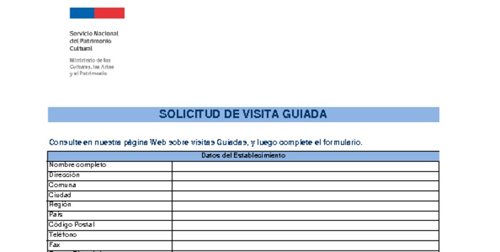 Solicitud de Visita Guiada