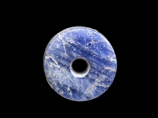 Cuenta discoidal azul