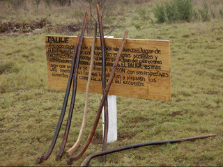 Cancha de palin en Museo Mapuche de Cañete
