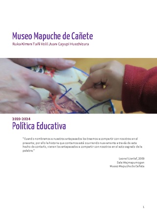 Política educativa Museo Mapuche de Cañete