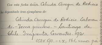 Registro de Propiedad Intelectual de la obra  "Laborando" de Celinda Arregui