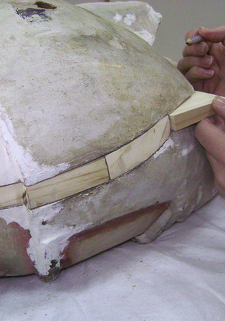 Injerto de cuñas de madera en la cadera