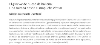 El gvrewe de hueso de ballena: Una mirada desde el mapuche kimvn