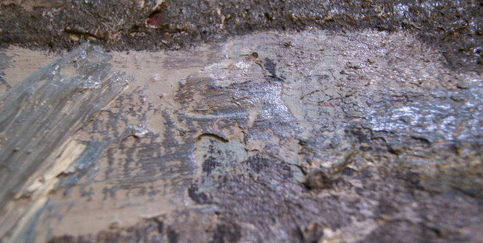 Detalle de "Pedregal con figuras"