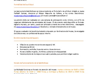 Protocolo de utilización de la Sala Multiuso