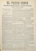  El Padre Cobos. Santiago, 16 de octubre de 1876. Año I. N° 21. 4 pp.