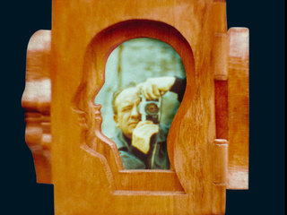 Detalle, escultura en madera de Alejandro Reid