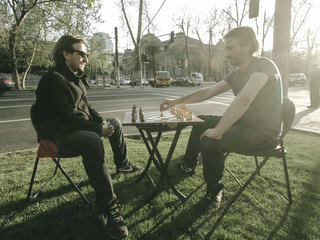 Ajedrecistas en Reunion de John Cage