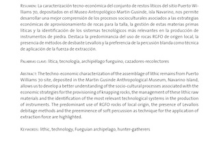 Lectura tecnoeconómica de líticos fueguinos de isla Navarino (~55º Sur)