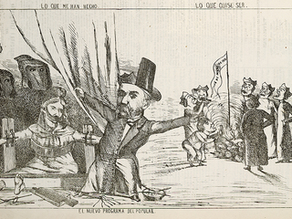 Galería. Sátira política dedicada a la Campaña presidencial de Benjamín Vicuña Mackenna