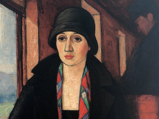 Det.Camilo Mori La viajera, óleo sobre tela