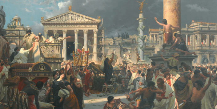 Prospero Piatti. Los funerales de César (detalle). Italia, 1898. Colección Museo Nacional de Bellas Artes. Archivo CNCR