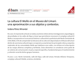 La cultura El Molle en el Museo del Limarí: una aproximación a sus objetos y contextos