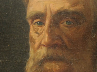 Detalle del retrato de don Ignacio Collao. Atribuida a Esther Ruiz.