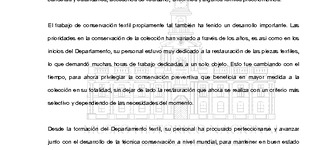 Ciencia y conservación: laboratorio de análisis químico del departamento textil