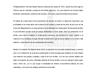 Ciencia y conservación: laboratorio de análisis químico del departamento textil