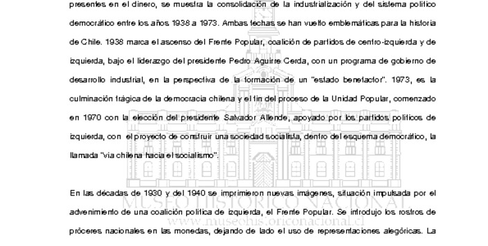 Iconografía del dinero, del frente popular a la unidad popular. chile 1938-1973