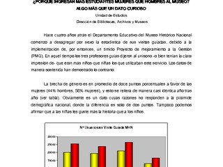 ¿Porqué ingresan más estudiantes mujeres que hombres al museo?