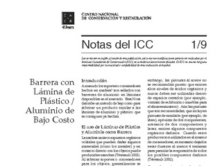 Barrera de Plástico y Aluminio de bajo Costo