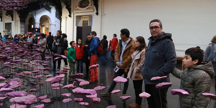 Asistentes en el Día del patrimonio en el MNBA