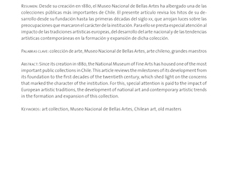 Museo Nacional de Bellas Artes: Itinerario de una colección