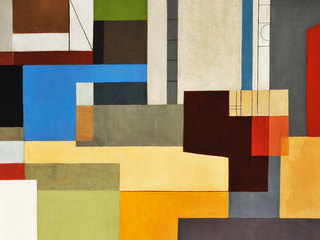 Detalle de Paisaje urbano de Elsa Bolívar. Colección MNBA