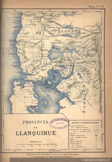 Provincia de Llanquihue, hacia 1885