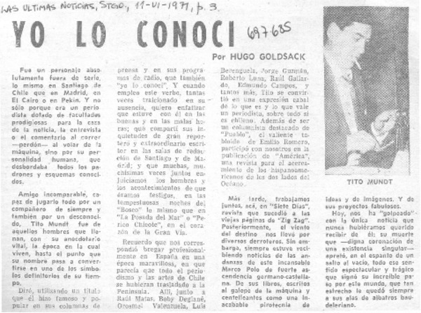 Yo lo conocí