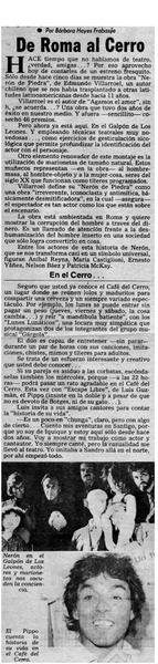 De Roma al Cerro
