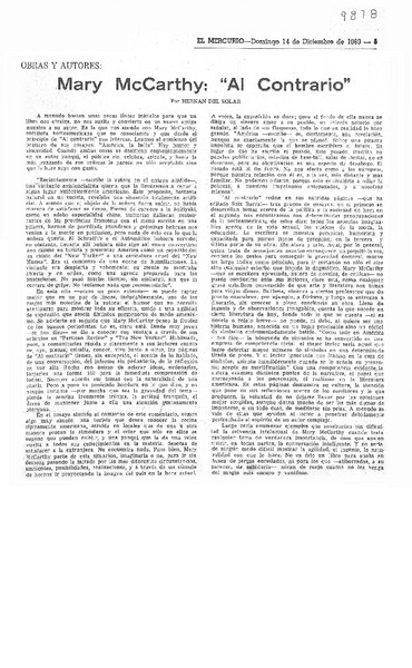 Mary McCarthy : "Al Contrario"