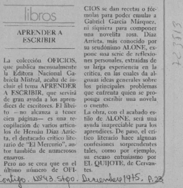 Aprender a escribir.