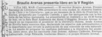 Braulio Arenas presenta libro en la V región