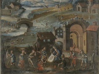 Nacimiento del Ni�o Dios y 25 cuartillas consonantes (detalle)