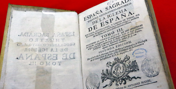 Libro �Espa�a Sagrada: Theatro geographico-historico de la Iglesia de Espa�a�
