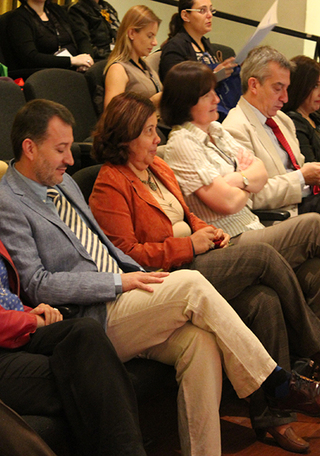 Algunas autoridades participantes en el evento.