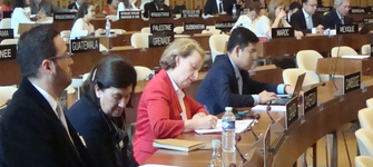 Sal�n de conferencias en la Unesco.