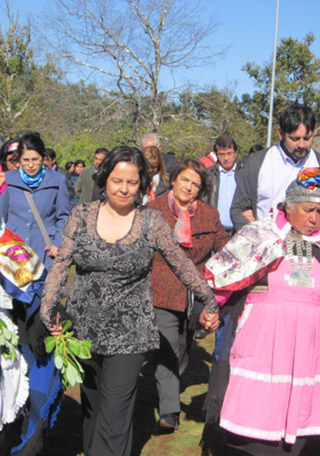 Claudia Baratinni y la comunidad mapuche.