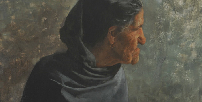 Detalle. Vieja, �leo sobre tela, col. MNBA