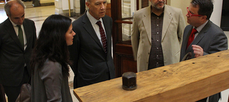 Visita de autoridades a la Biblioteca Nacional.